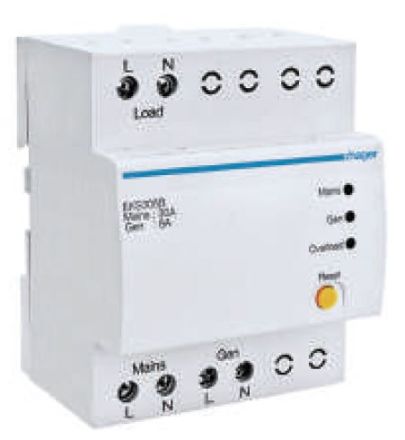 Hager 30A-4A SPN - Automatic Changeover and Current Limiter EKS304B