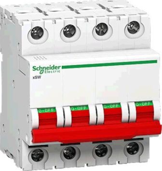 Schneider A9S4P080 240/415 V Four Pole Isolator