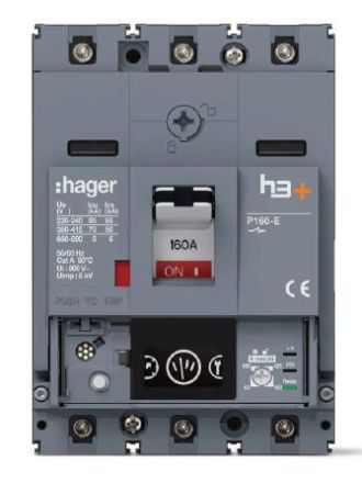 Hager 250A 3 Pole H3+ Microprocessor LSIG Energy Release MCCBs HNT250NR