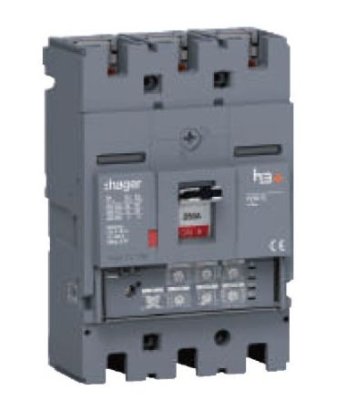Hager 160A 3 Pole H3+ Microprocessor LSIG Release MCCBs HMT160LR