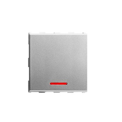 Anchor Roma Urban 2 Module 10 AX 1 Way Switch with Indicator Silver 66211S