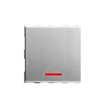 Anchor Roma Urban 2 Module 20 A 1 Way Switch with Indicator Silver 66244S