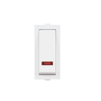 Anchor Rider 25A S.P. Slim 1 Way Power Switch with Indicator White 240V 47125 (Pack of 10 Pcs)