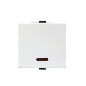 Anchor Roma Plus 2 Module 10 AX 1 Way Dura Switch with LED Indicator White 289203
