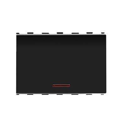 Anchor Roma Urban 3 Module 20 A 1 Way Switch with Indicator Black 66311B