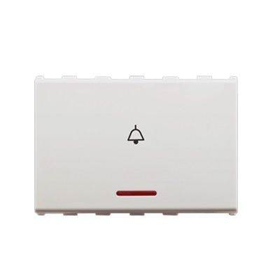 Anchor Roma Urban 3 Module 10 A Bell Push Switch with Indicator White 66333