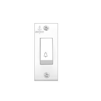 Anchor Penta Piano 6 A Bell Push Switch White 240V 38091