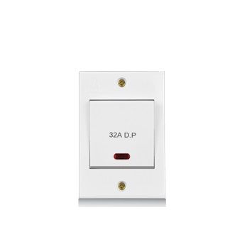 Anchor Penta PC 32 A D.P Power Switch W/O Fuse With Neon White 240V 14404