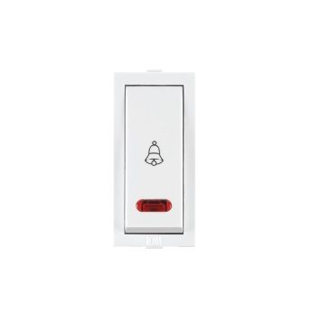 Anchor Roma Classic Single Pole 10 A Bell Push Switch with Neon White 21055