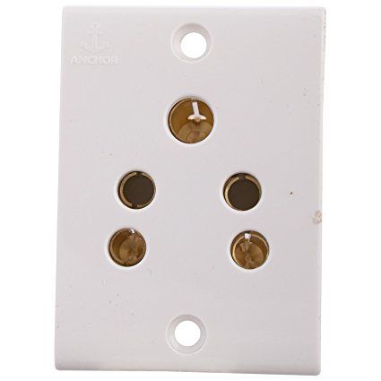Anchor 2 In 1 Socket White 6 Amp 14304