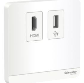 Schneider Avataron Data Socket Hdmi + Usb White
