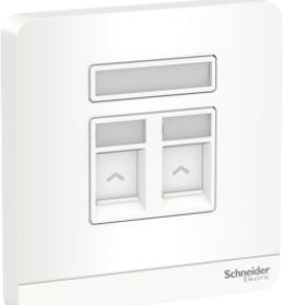 Schneider Avataron 2 Data Sockets Rj45 Cat6E Shuttered White