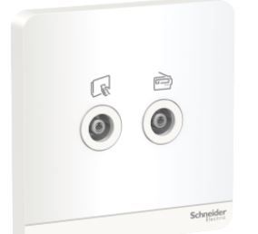 Schneider AvatarOn TV R socket master 75 Ohm White E8332TVFMM_WE
