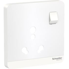 Schneider AvatarOn-Cover plate for switched socket 6/16A E8315C_16_WE White
