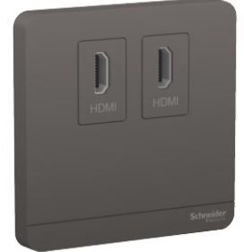 Schneider Avataron Data Socket 2 Hdmi Dark Grey