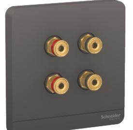 Schneider Avataron Audio Socket 4 Rca Dark Grey