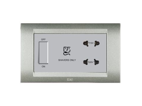 Anchor 22069 S Shaver Shocket (Colour Silver, Voltage 110V)