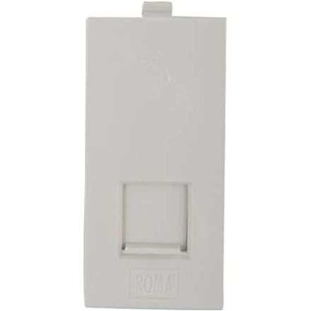 Anchor 20857 S Telephone Jack Single With Shutter (Colour Silver, Weight 500gms)