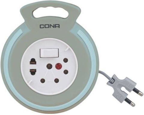 Cona Euro Flex Box 2Pin With 4Meter Extension Cord 3 Socket Extension Boards