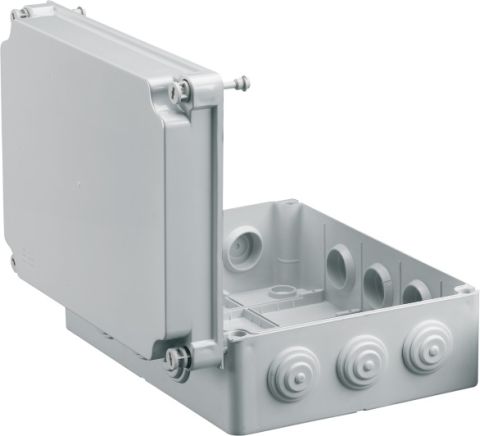 Controlwell 123 x 75 x 51mm Junction Boxe Grey cover with stainless steel screws M007.PL