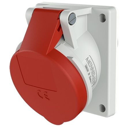 Mennekes 1500 Standard 32 A Panel Mounted Receptacle 5p 400V