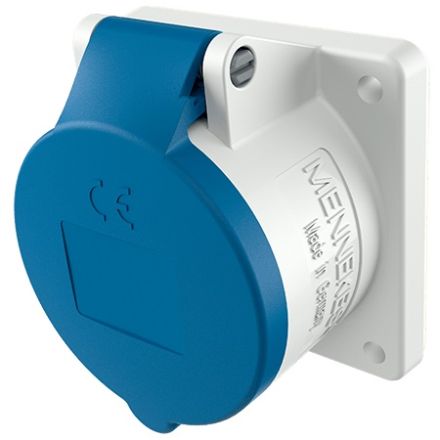 Mennekes 1366 Standard 16 A Panel Mounted Receptacle 3p 230V