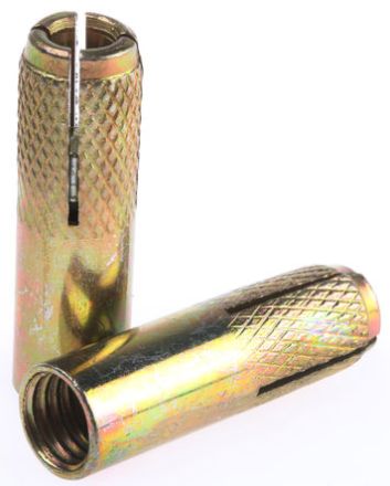 RS Pro Steel Drop In Anchor M10 fixing hole diameter 12mm length 40mm DBM10