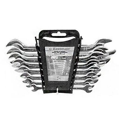 Eastman 3/121M Double Open Ended Jaw Spanner Set 12 Pcs E-2001