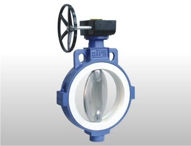 Aira Euro 5 Inch CF8M PHG Butterfly Valve with PFA Moulding Disc