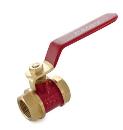 Zoloto 50 mm Bronze Ball Valve E-Model Screwed 1008A