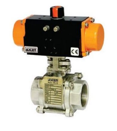 ALIS 25mm Pneumatic Actuator Design Ball Valve Screwed End CF8M Single Act ABV-SD-25