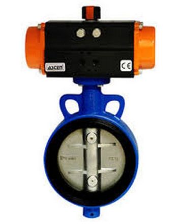 ALIS 100 mm Pneumatic Actuator Operated Butterfly Valve PN 16 CF8 Double Acting ABFV-100