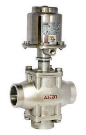 ALIS 25mm Pneumatic Actuator Body NO Control Valve SS 304 Screwed AM DC-SE-CF8-25