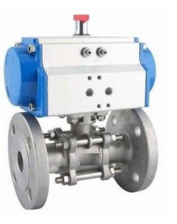 Techno AT DN-20-3012 3/4" Actuator with Carbon Steel Ball Valve SS 316 Flange