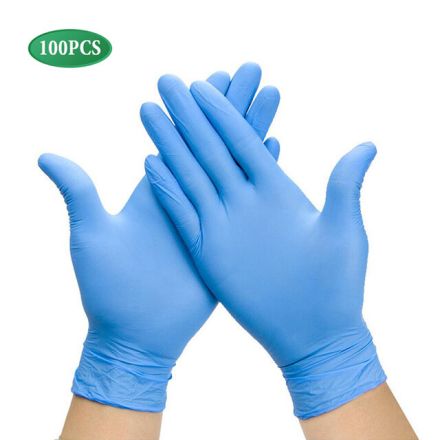 3P MAKE Latex Examination Hand Gloves White ( 100 Pc In Box ) PACK OF 1 BOX