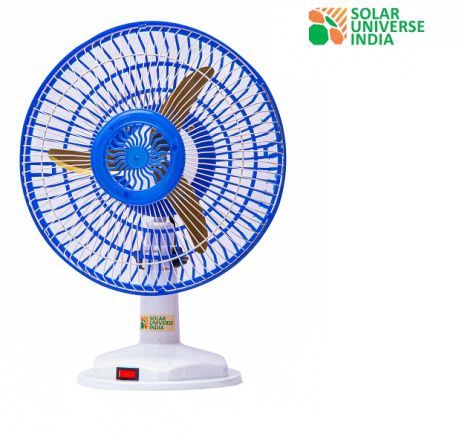 DC 12V Table Fan for Home Lighting & DC Solar System - 12 Inch, Plastic