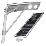 Integrated solar LED street light